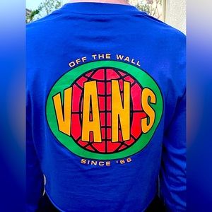 Vans crop top long sleeve! NEVER WORN!